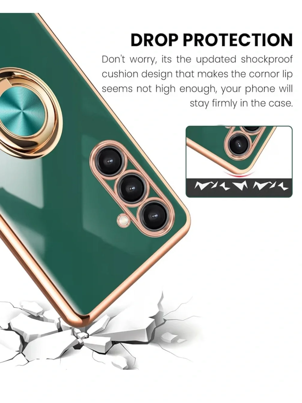 Amazon Samsung Galaxy S24 Case with Magnetic Kickstand Dark Green
